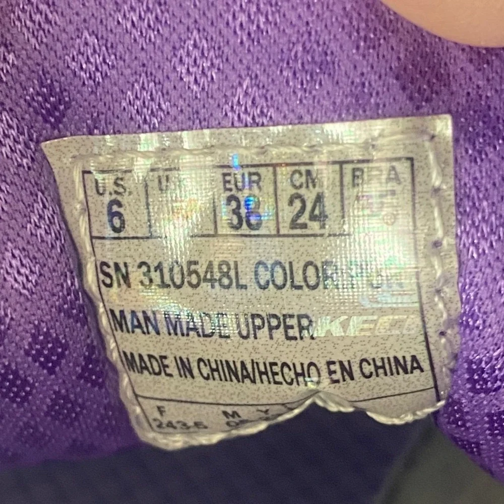 Skechers Street Uno Purple Iridescent Fashion Sneakers 310548L Womens 6 - Picture 4 of 5